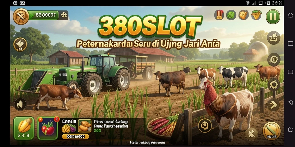 Screenshot gameplay 380SLOT menampilkan aktivitas bertani yang menarik.