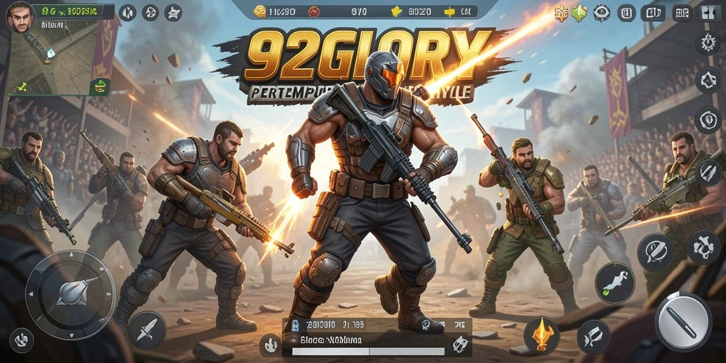 Screenshot gameplay seru di 92GLORY dengan aksi pertempuran tak terduga.