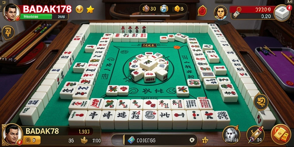 Tangkapan layar game BADAK178 menampilkan gameplay menarik Mahjong yang penuh tantangan.