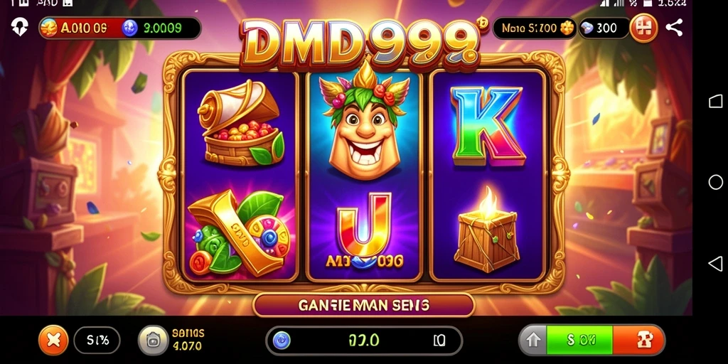 Tampilan gameplay DMD999 yang penuh warna dan menarik.