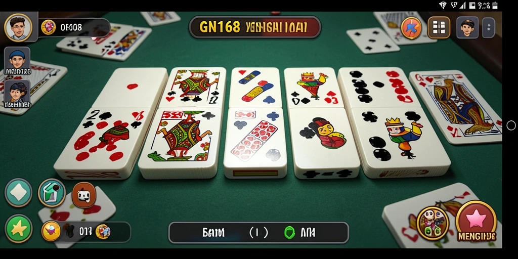 Tampilan gameplay seru di GN168 dengan domino yang menarik.