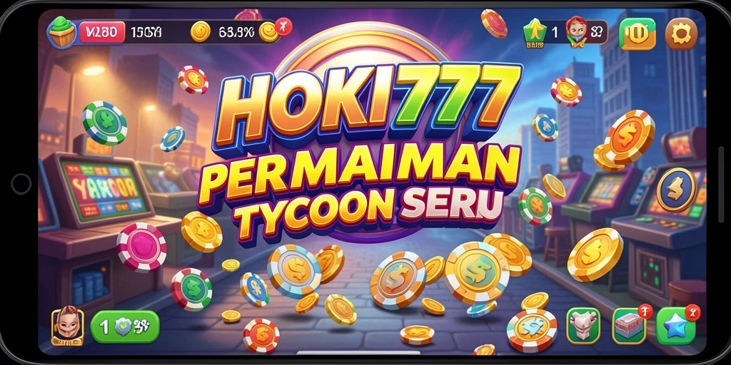 Screenshot gameplay HOKI777 menampilkan aksi pembangunan bisnis Tycoon.