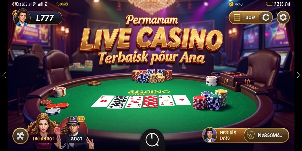 Tampilan gameplay Live Casino yang menegangkan dan interaktif di L777.
