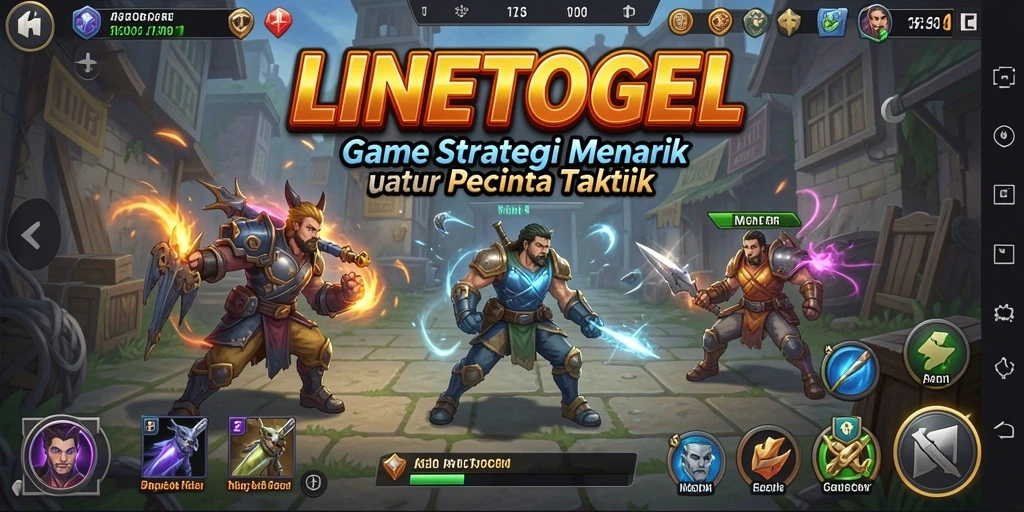 Tampilan menarik dari gameplay strategi di LINETOGEL.