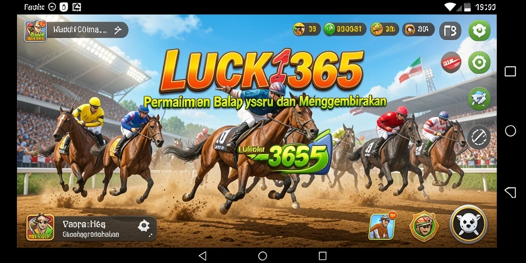Screenshot gameplay LUCK365 menampilkan aksi balap yang menegangkan.