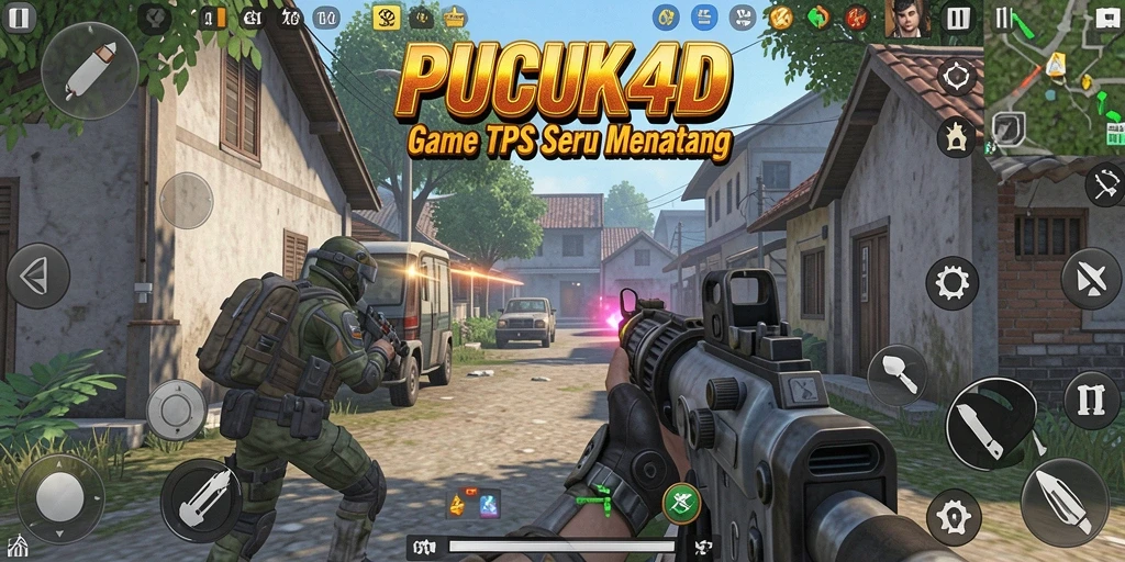 Screenshot gameplay PUCUK4D menampilkan aksi tembak-menembak yang mendebarkan.