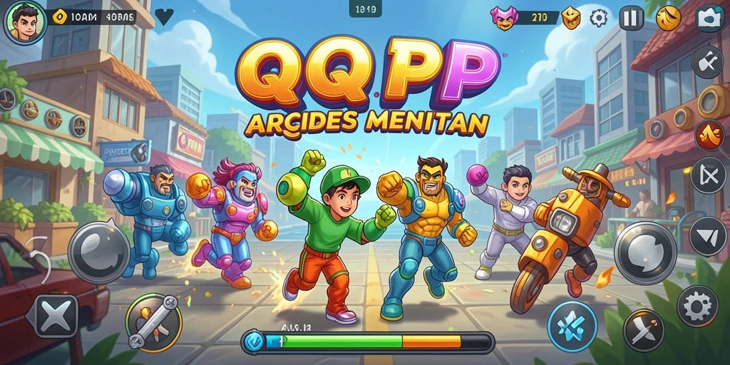 Tampilan gameplay <strong>QQRP</strong> yang penuh aksi dan tantangan.