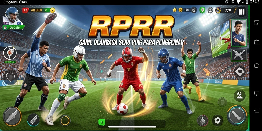 Screenshot RPRR menampilkan aksi seru dalam pertandingan olahraga.