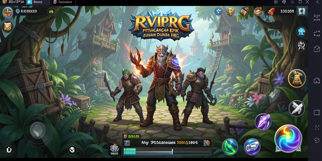 Tampilan gameplay RPG yang epik dan mendebarkan di RVIP1.