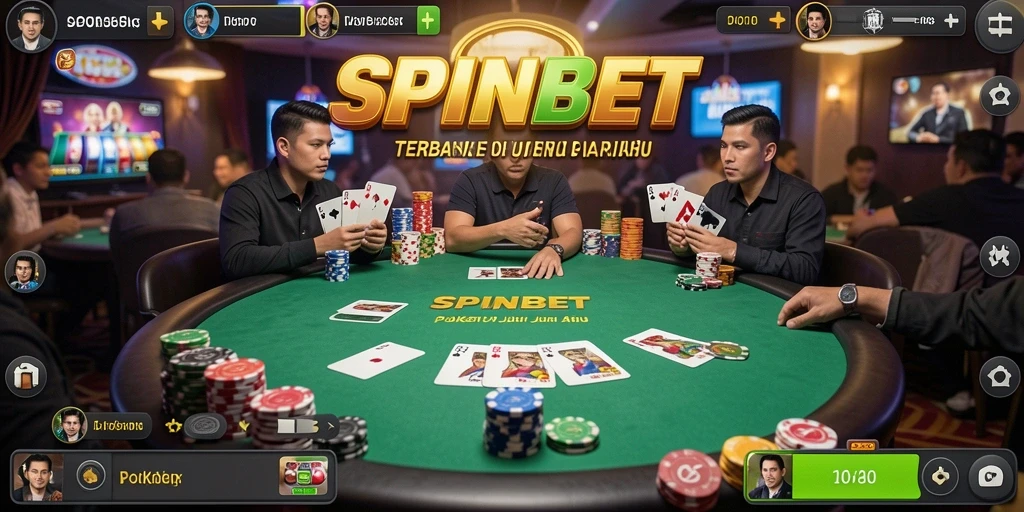 Tampilan gameplay seru dalam SPINBET yang menampilkan Poker.