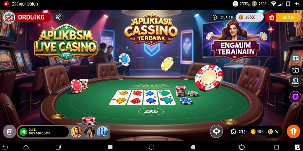 Tampilan gameplay menarik ZK6 dalam permainan Live Casino.