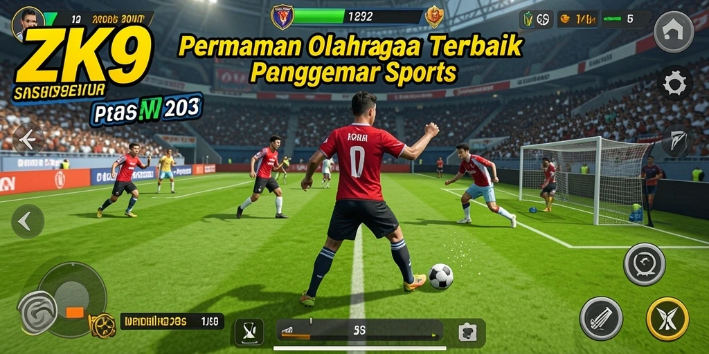 Screenshot ZK9 menampilkan aksi mendebarkan dalam permainan olahraga.
